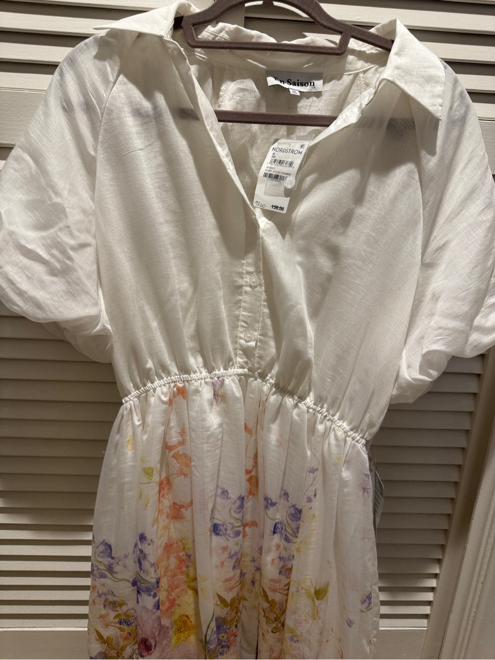 En Saison Cream Button-Up Blouse